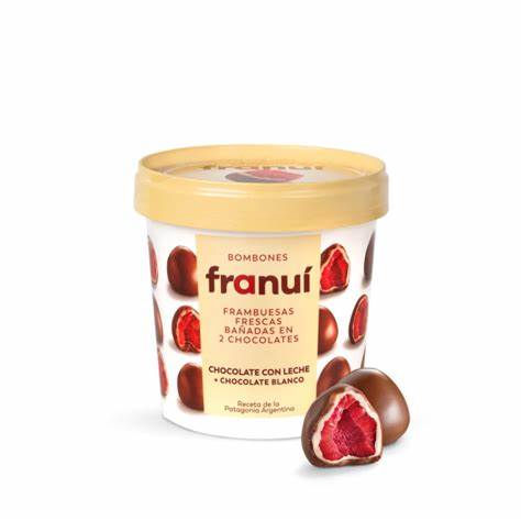 Franui Argentino – Framboesa Inteira com Cobertura de Chocolate Duplo